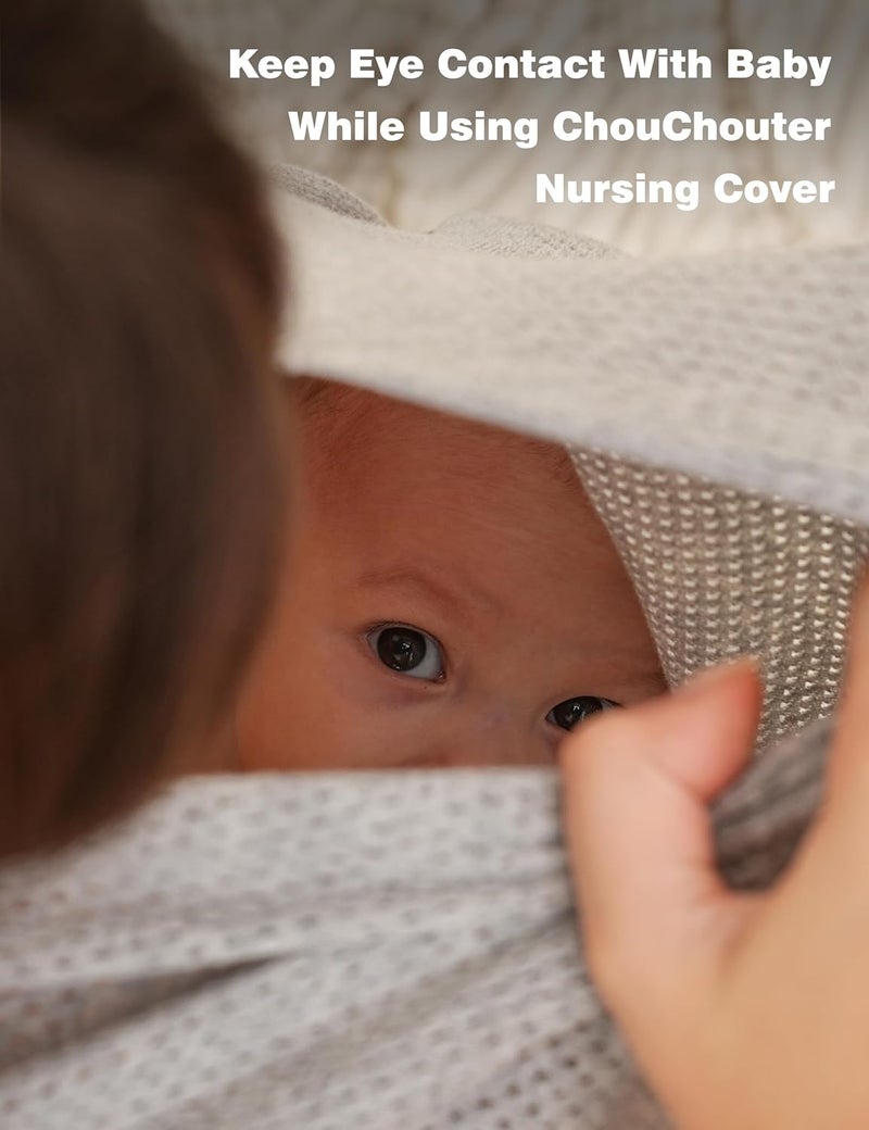 ChouChouter Breathable Nursing Cover for Breastfeeding Essentials, Privacy Breastfeeding Cover for Women, Multi-Use as a Stroller cover, Scarf, Pumping Cover - Image 3